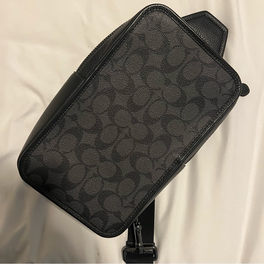 Men's Coach Black Leather Crossbody Bag